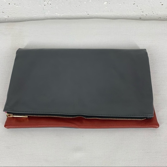 Lulu dharma vegan leather fold over clutch bag - Picture 1 of 8